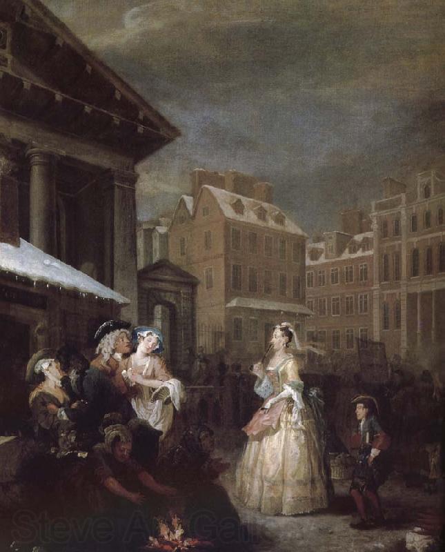 William Hogarth Four hours a day in the morning Norge oil painting art